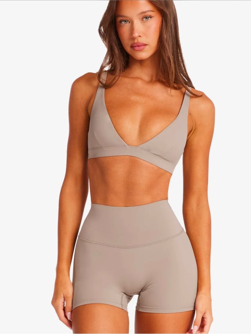 NWOT Crop Shop Boutique CSB Freedom Contour Crop - Almond - Size Small